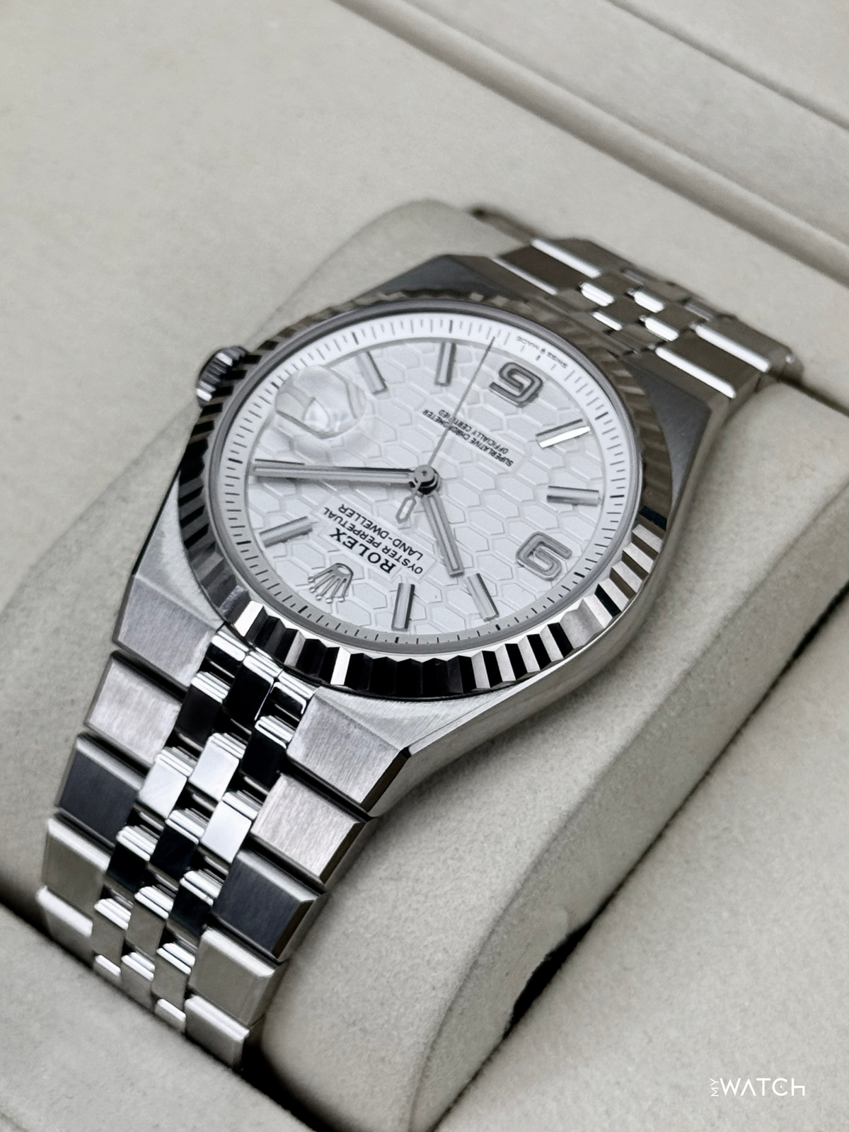 2025 Rolex Land-Dweller 40mm 127334 Stainless Steel Jubilee White Dial