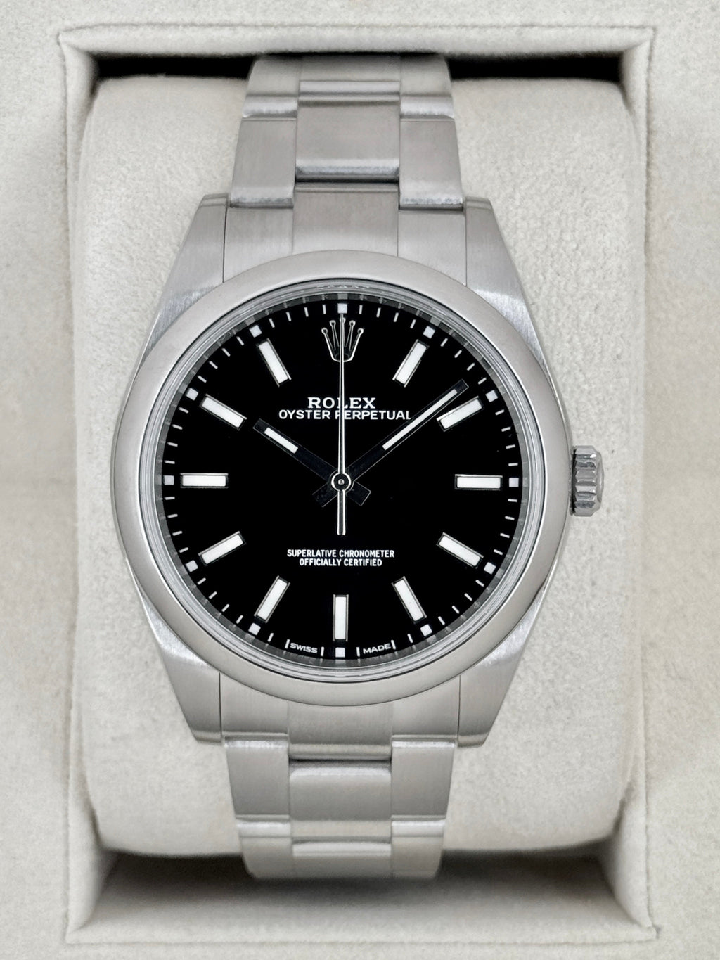 2019 Rolex Oyster Perpetual 39mm 114300 Stainless Steel Black Dial