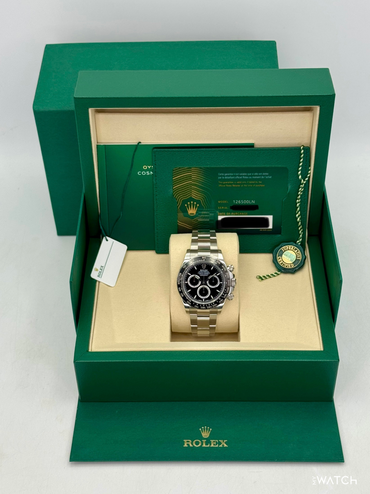 2025 Rolex Daytona 40mm 126500LN Stainless Steel Black Dial
