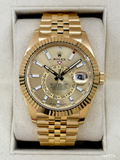 2024 Rolex Sky-Dweller 42mm 336938 Yellow Gold Jubilee Champagne Dial