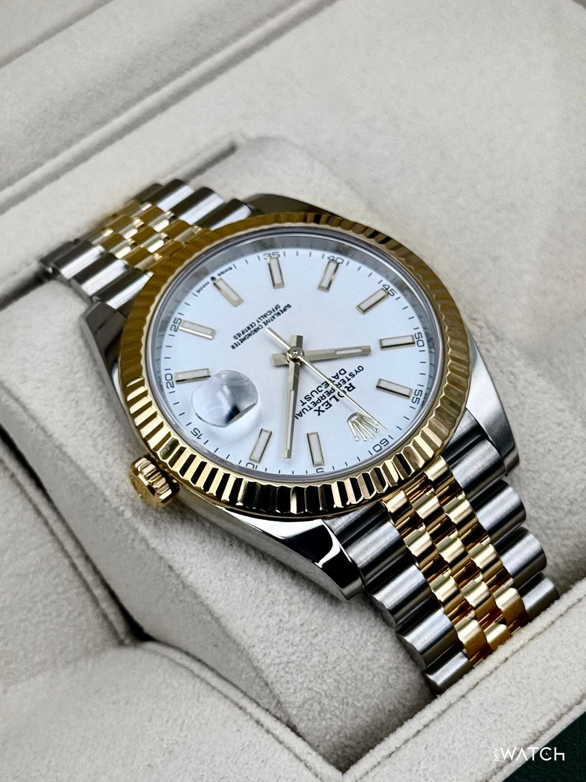 2022 Rolex Datejust 41mm 126333 Two-Tone Jubilee White Dial