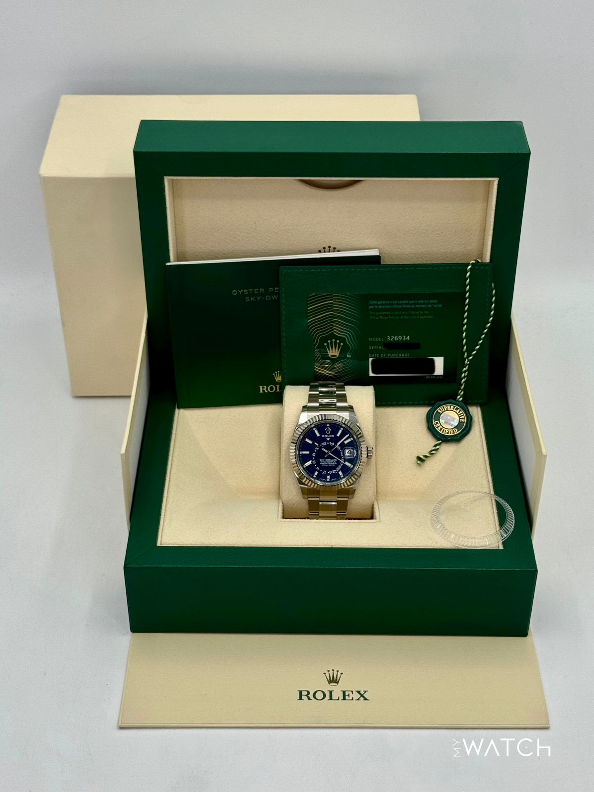 2022 Rolex Sky-Dweller 42mm 326934 Oyster Blue Dial