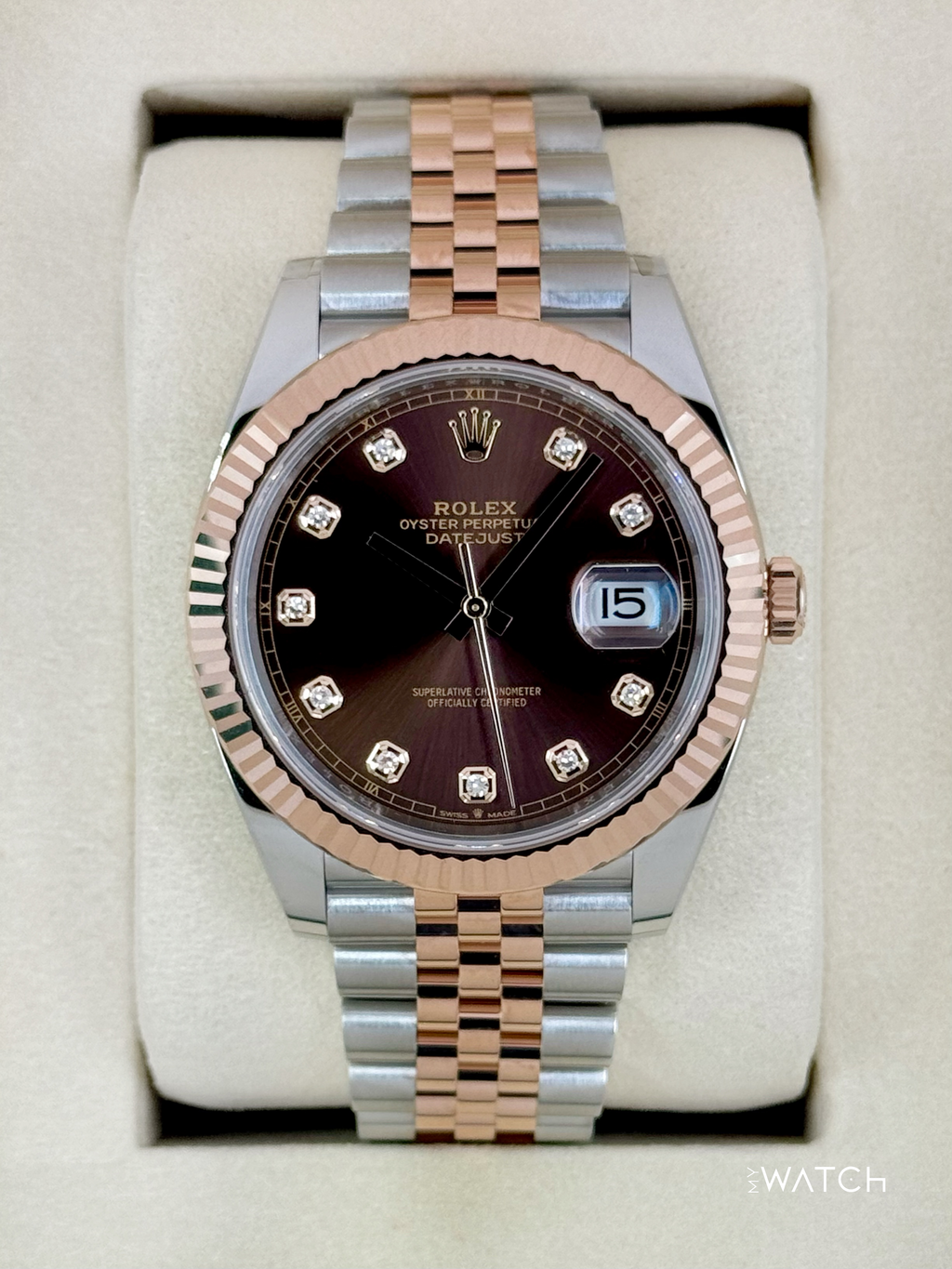 NEW 2026 Rolex Datejust 41mm 126331 Two-Tone Chocolate Diamond Dial