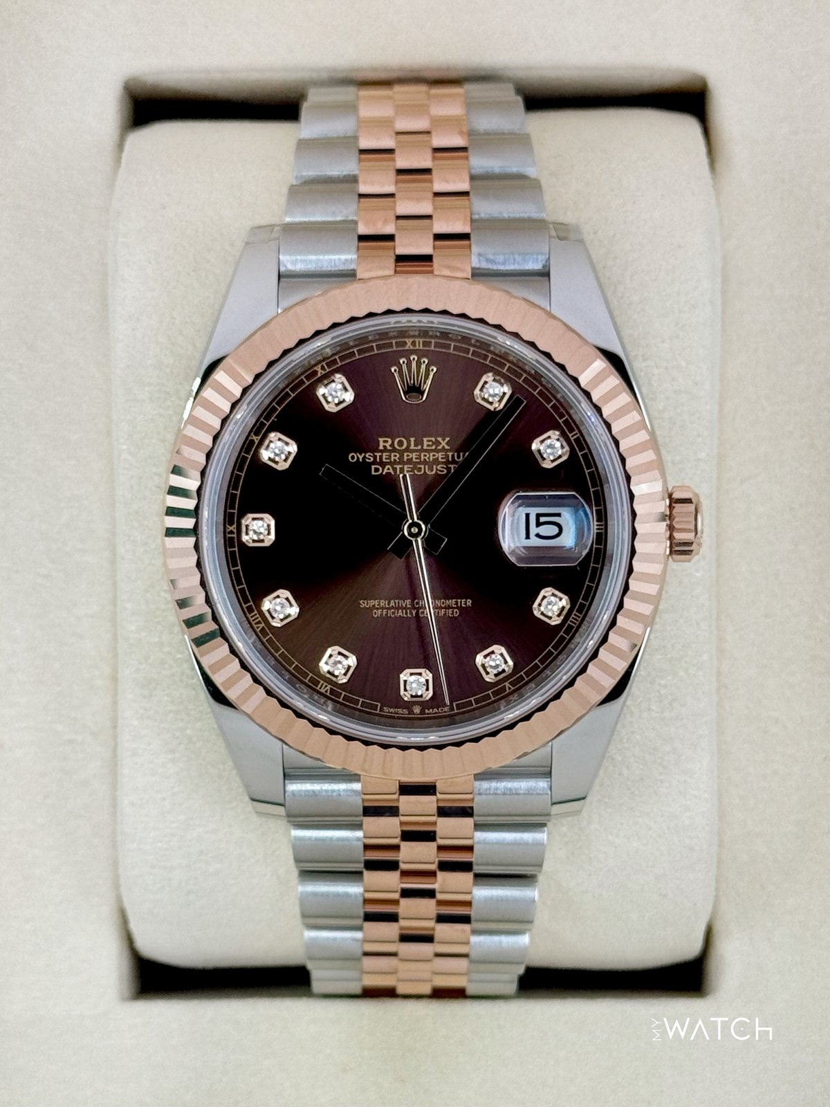 NEW 2026 Rolex Datejust 41mm 126331 Two-Tone Chocolate Diamond Dial