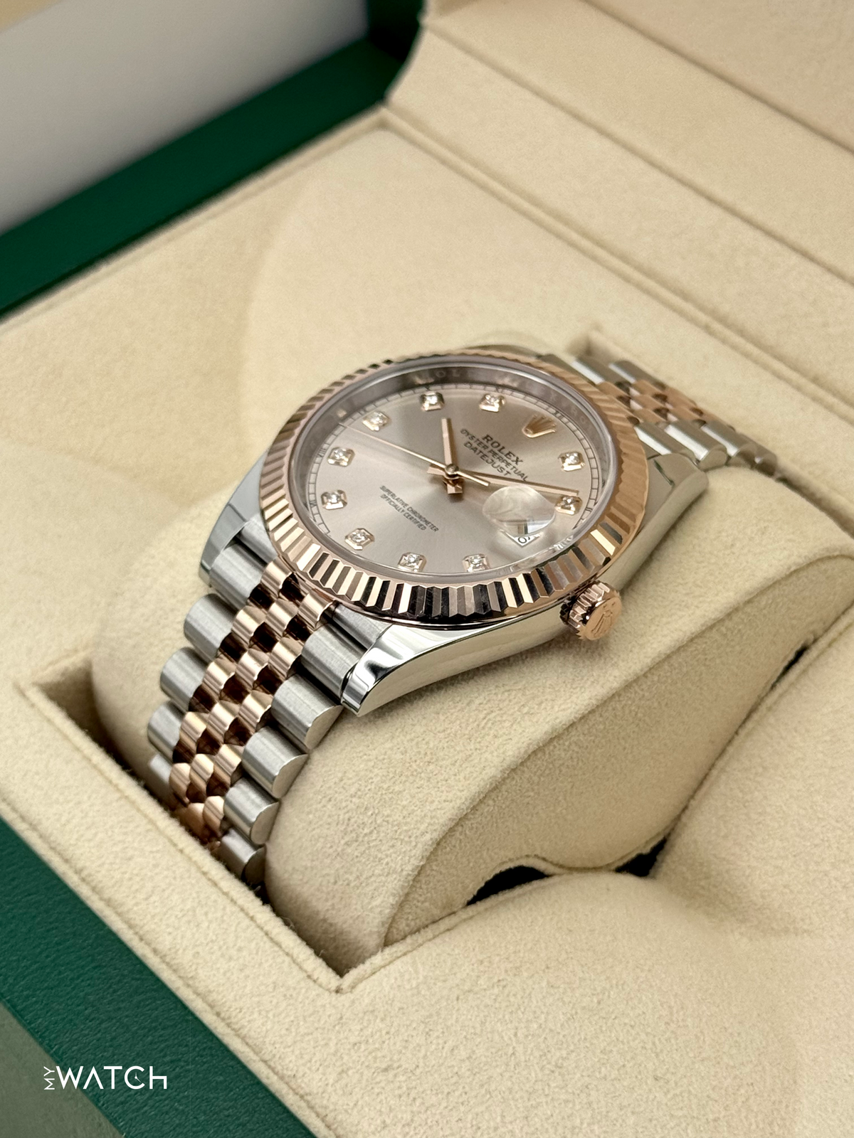 2022 Rolex Datejust 41mm 126331 Two-Tone Jubilee Sundust Diamond Dial