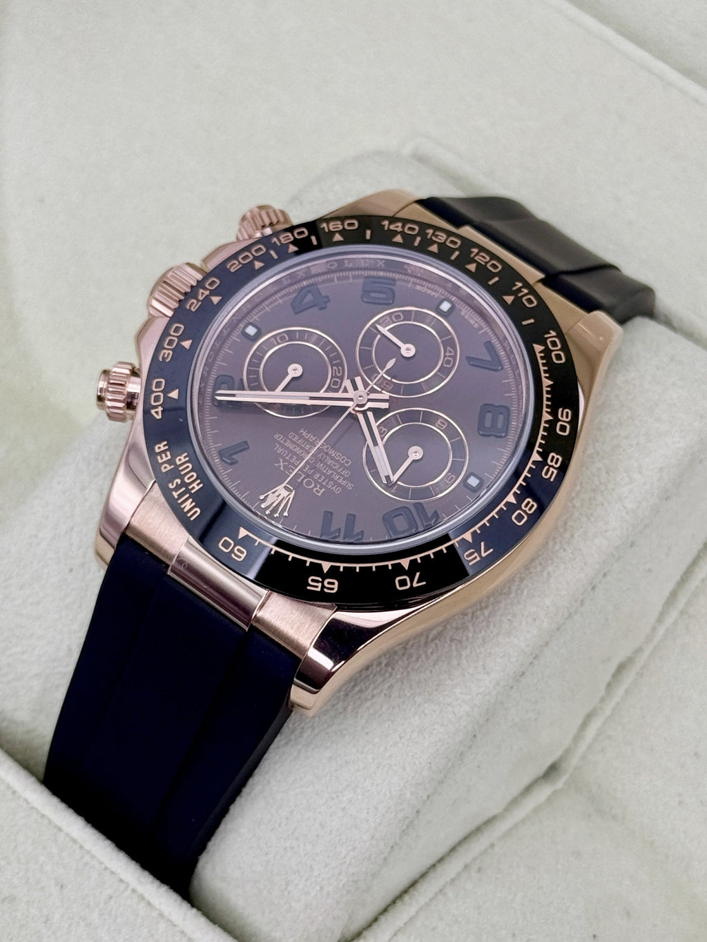 2012 Rolex Daytona 40mm 116515LN Rose Gold Oysterflex Chocolate Dial