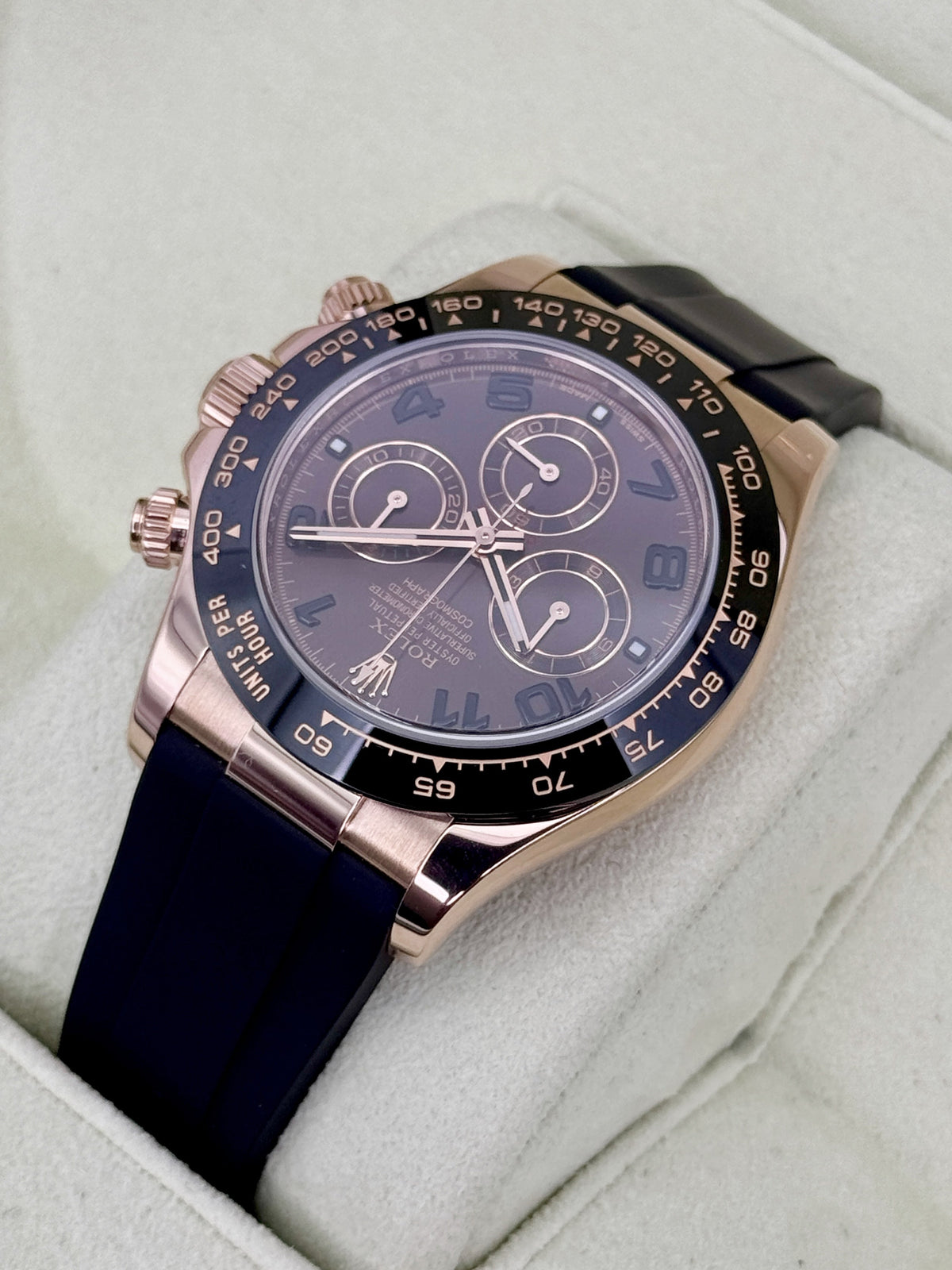 2012 Rolex Daytona 40mm 116515LN Rose Gold Oysterflex Chocolate Dial