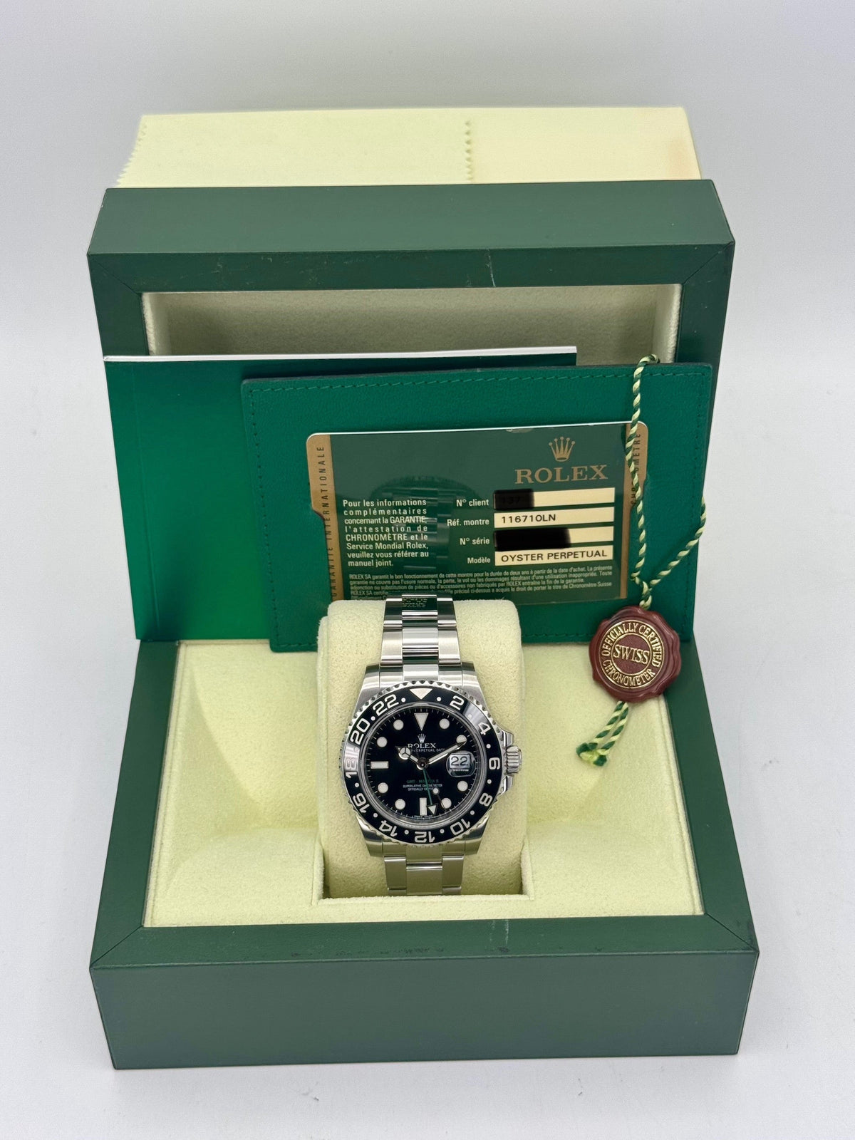 2012 Rolex GMT-Master II 40mm 116710LN Stainless Steel Black Dial