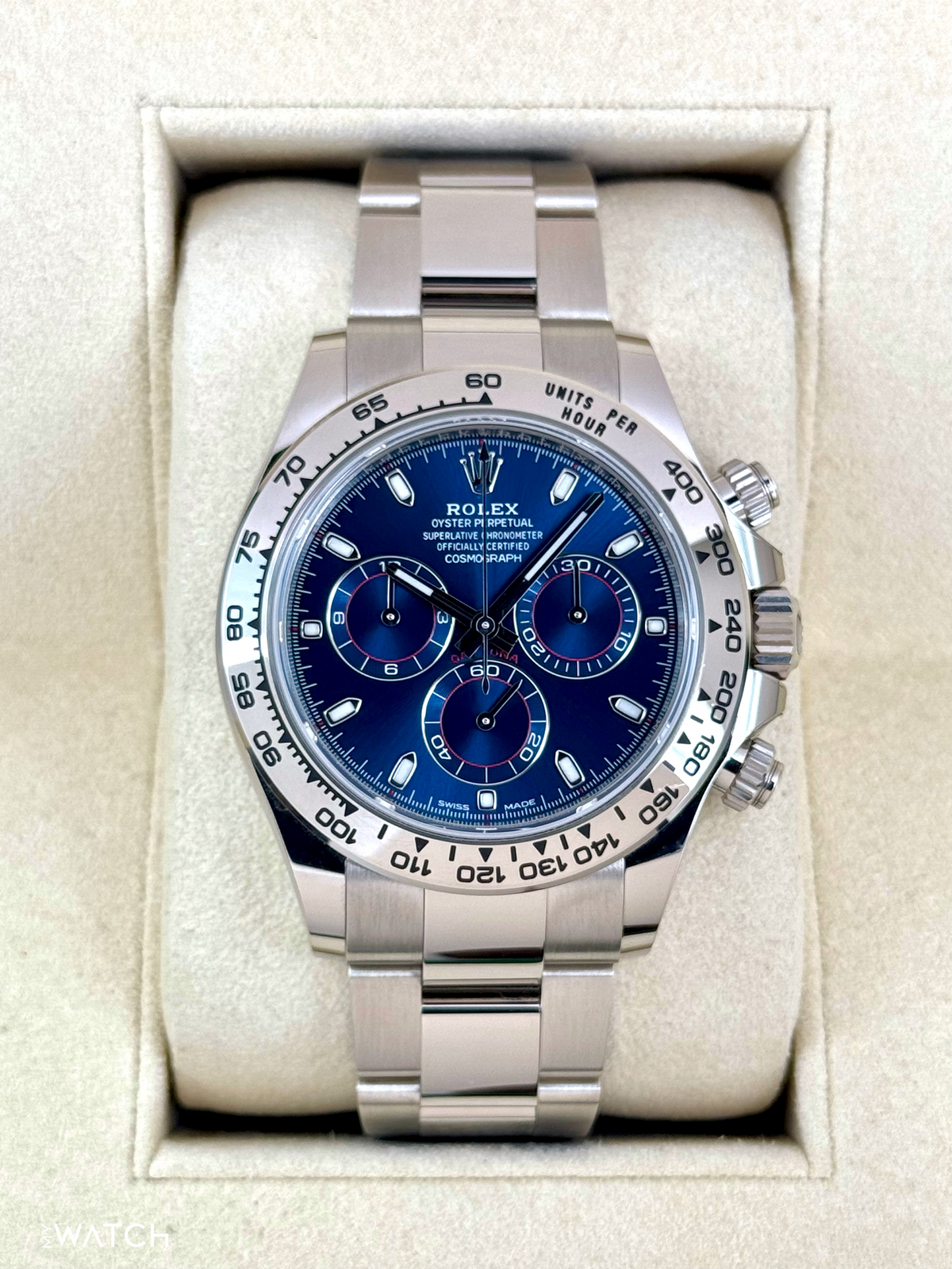 2021 Rolex Daytona 40mm 116509 White Gold Blue Dial
