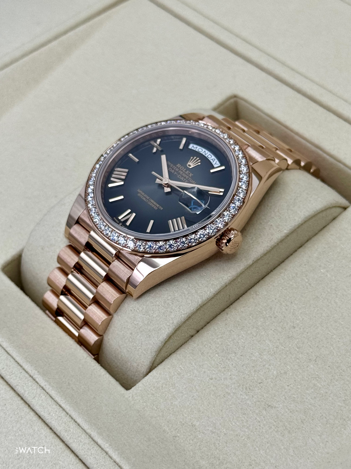 NEW 2025 Rolex Day-Date 40mm 228345RBR Rose Gold Slate Ombre Dial