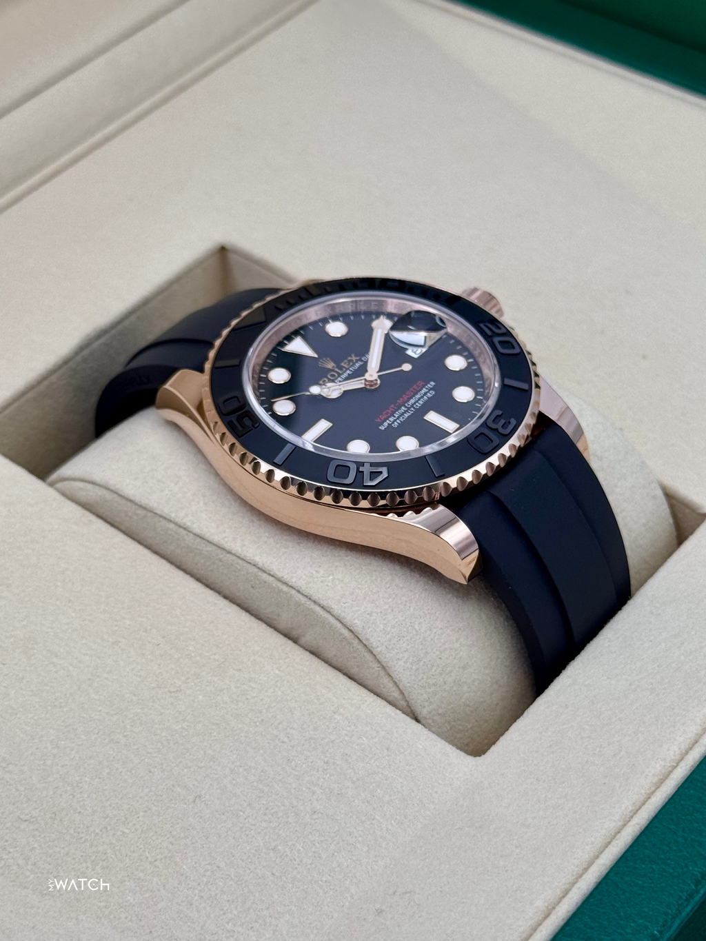 NEW 2026 Rolex Yacht-Master 40mm 126655 Rose Gold Oysterflex Black Dial