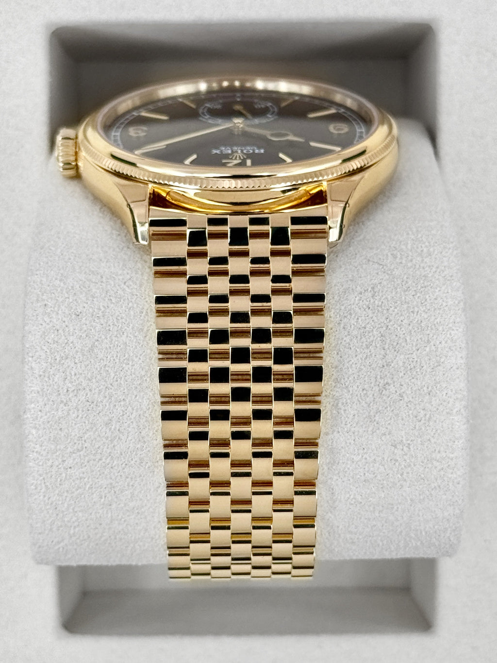 NEW 2026 Rolex 1908 39mm 52508 Yellow Gold Settimo Bracelet Black Dial