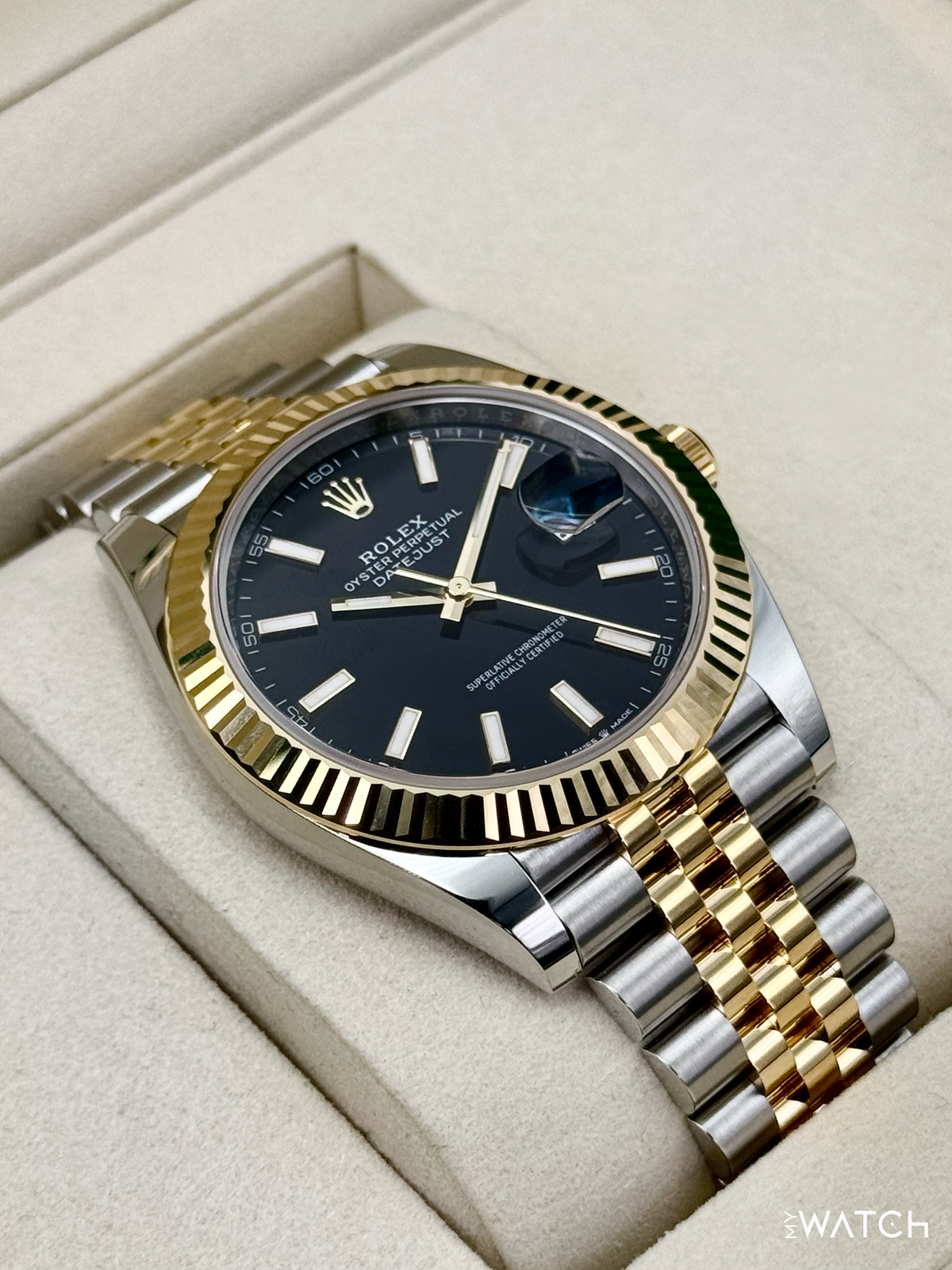 NEW 2026 Rolex Datejust 41mm 126333 Two-Tone Jubilee Black Dial