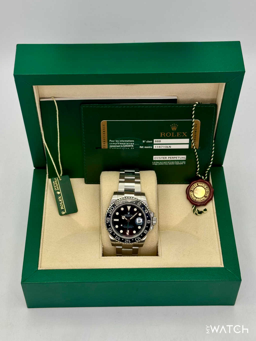 2007 Rolex GMT-Master II 40mm 116710LN Stainless Steel Black Dial