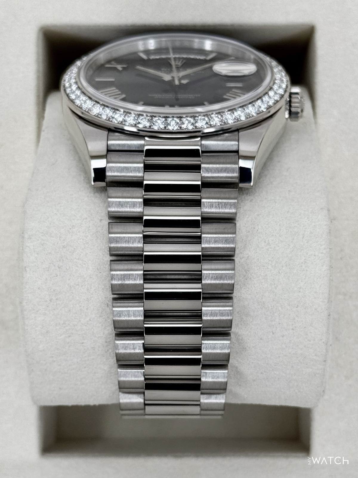 2025 Rolex Day-Date 40mm 228349RBR Presidential White Gold Blue Ombre Dial