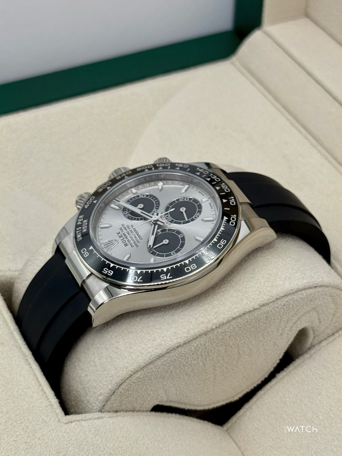 2025 Rolex Daytona 40mm 126519LN White Gold Oysterflex Silver Ghost Dial