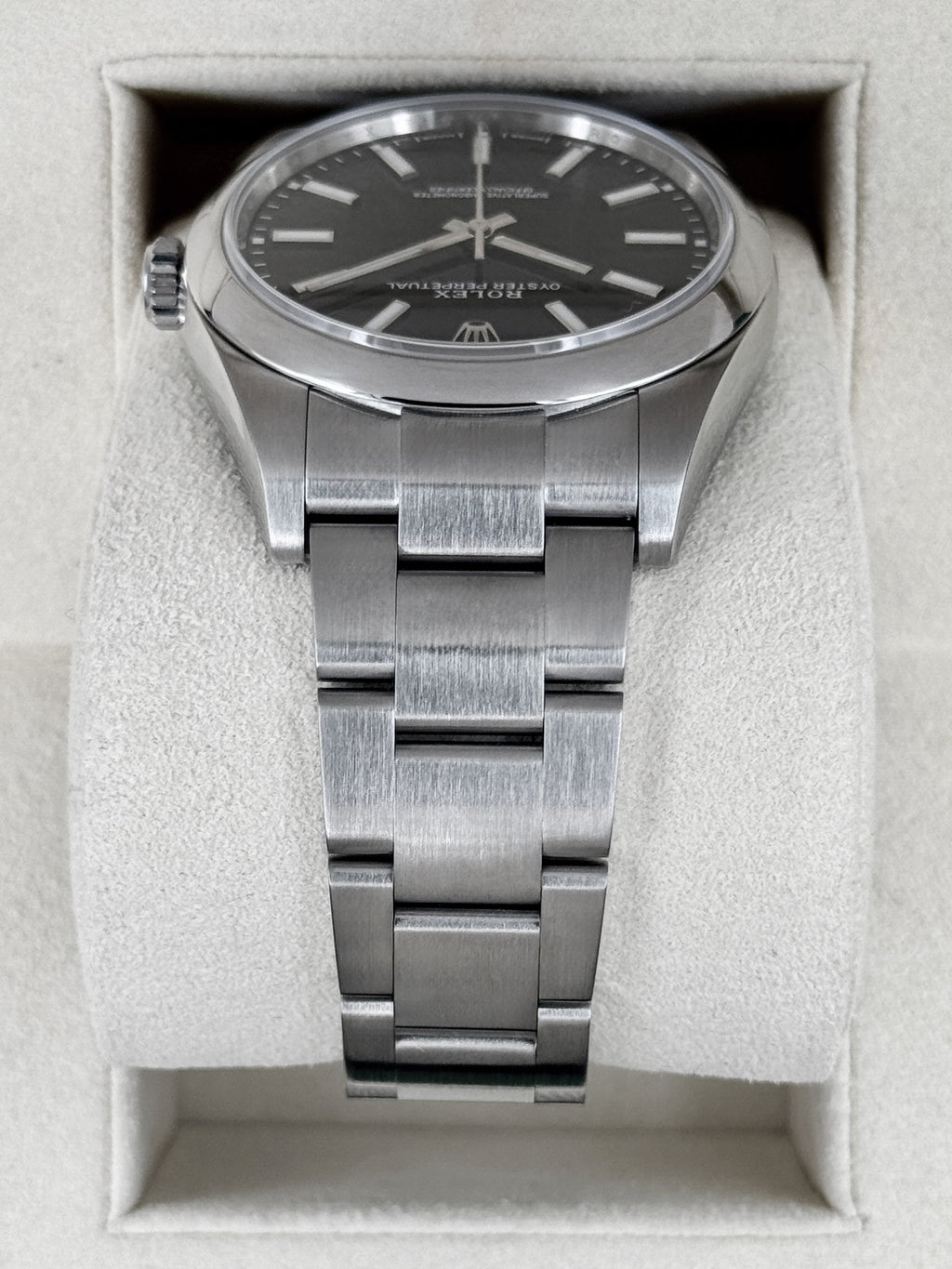 2019 Rolex Oyster Perpetual 39mm 114300 Stainless Steel Black Dial