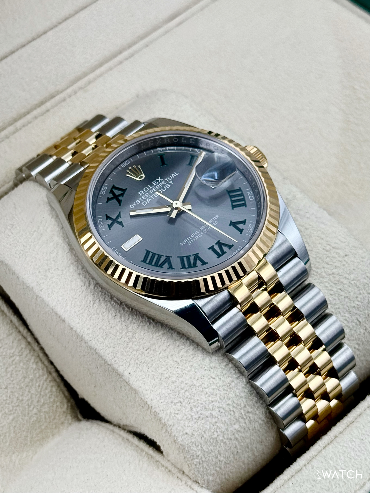 2025 Rolex Datejust 36mm 126233 Two-Tone Jubilee Wimbledon Dial