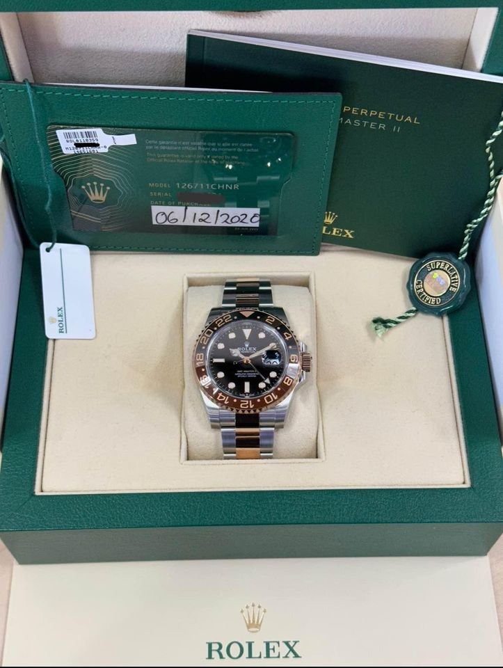 New 2020 Rolex GMT-Master II "Rootbeer" 40mm 126711CHNR Two-Tone