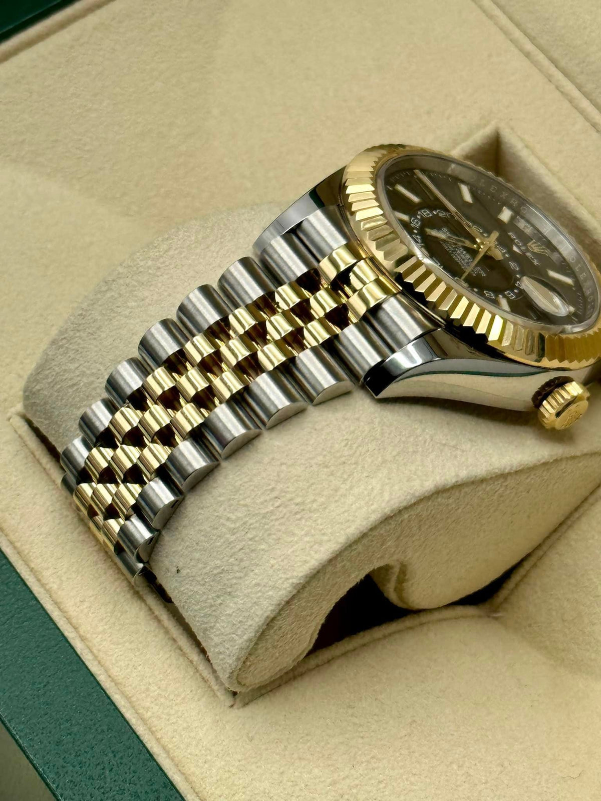 2021 Rolex Sky-Dweller 42mm 326933 Two-Tone Jubilee Black Dial
