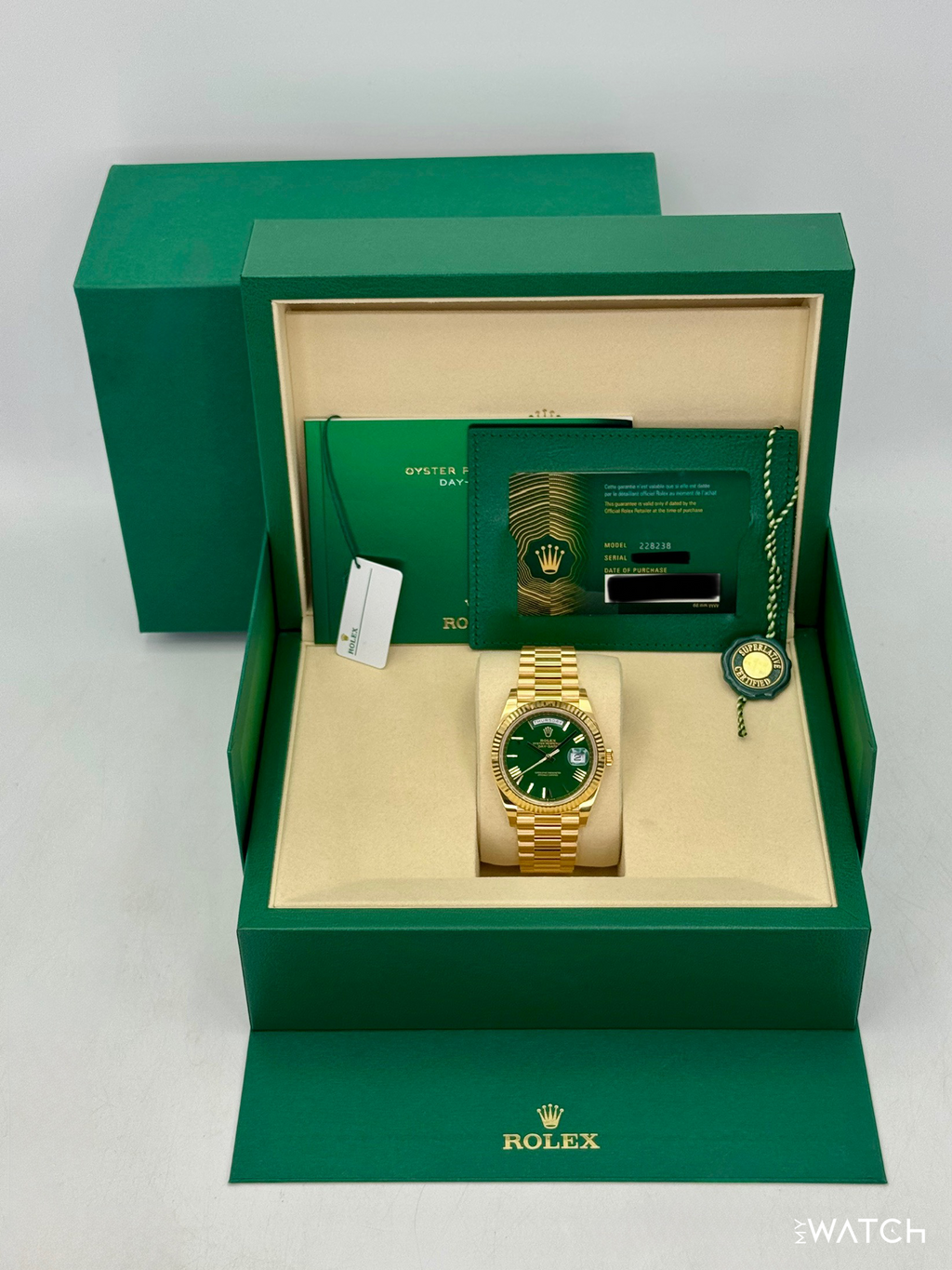 NEW 2026 Rolex Day-Date 40mm 228238 Presidential Green Dial