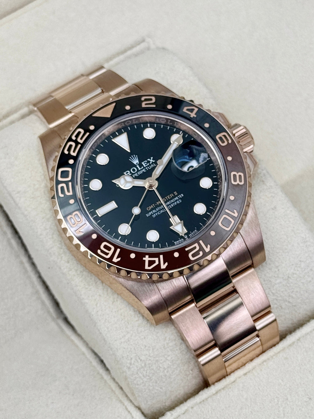 2024 Rolex GMT-Master II "Rootbeer" 40mm 126715CHNR Rose Gold