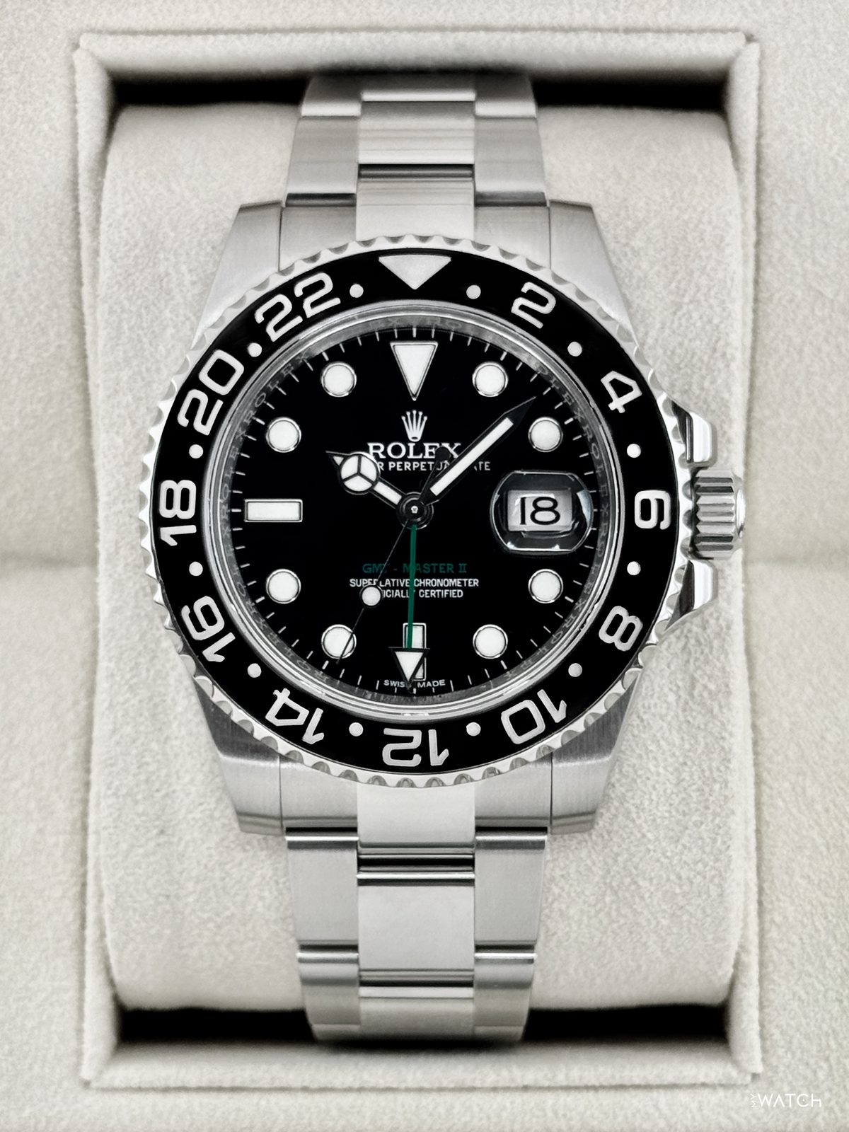 2016 Rolex GMT-Master II 40mm 116710LN Stainless Steel Black Dial