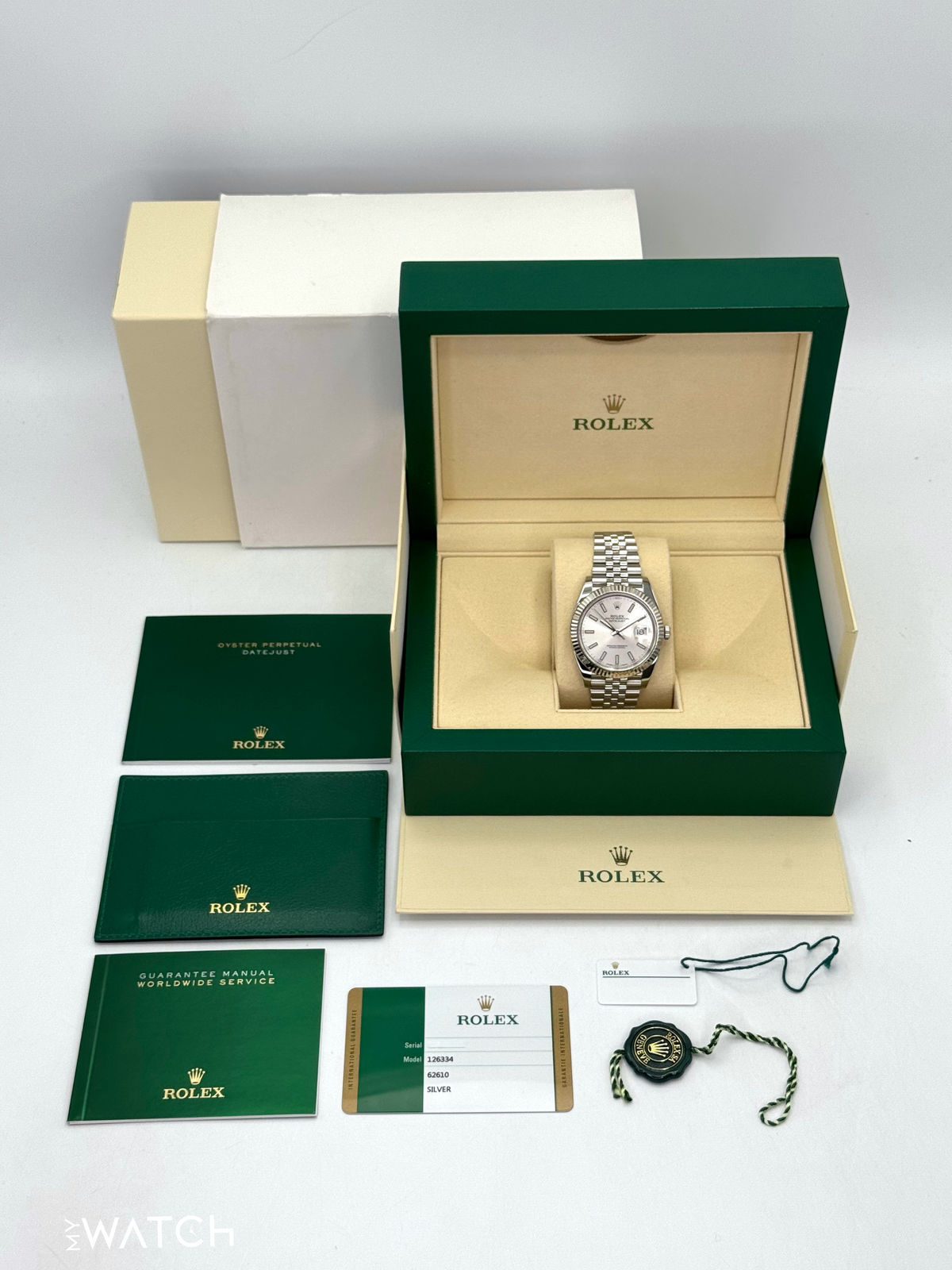 2017 Rolex Datejust 41mm 126334 Stainless Steel Jubilee Silver Dial