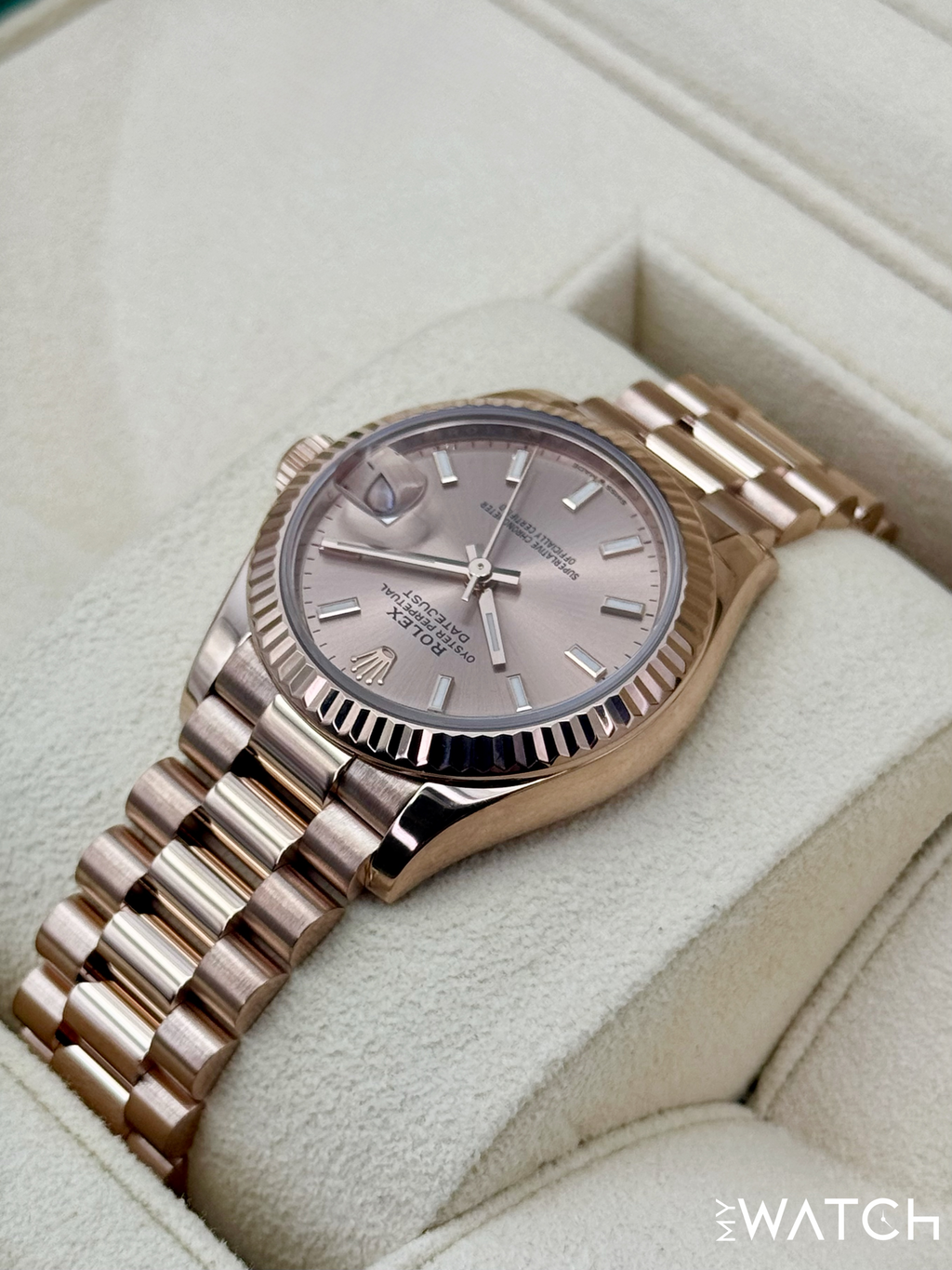 Rolex Ladies Datejust 31mm 278275 Rose Gold Rose Dial