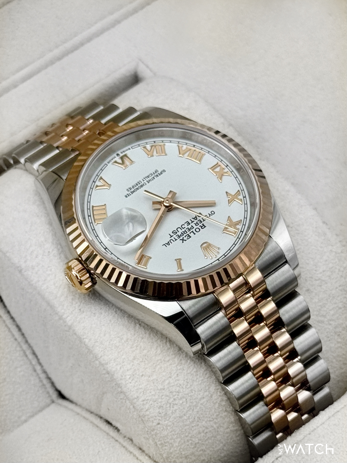 2024 Rolex Datejust 36mm 126231 Two-Tone Jubilee White Roman Numeral Dial
