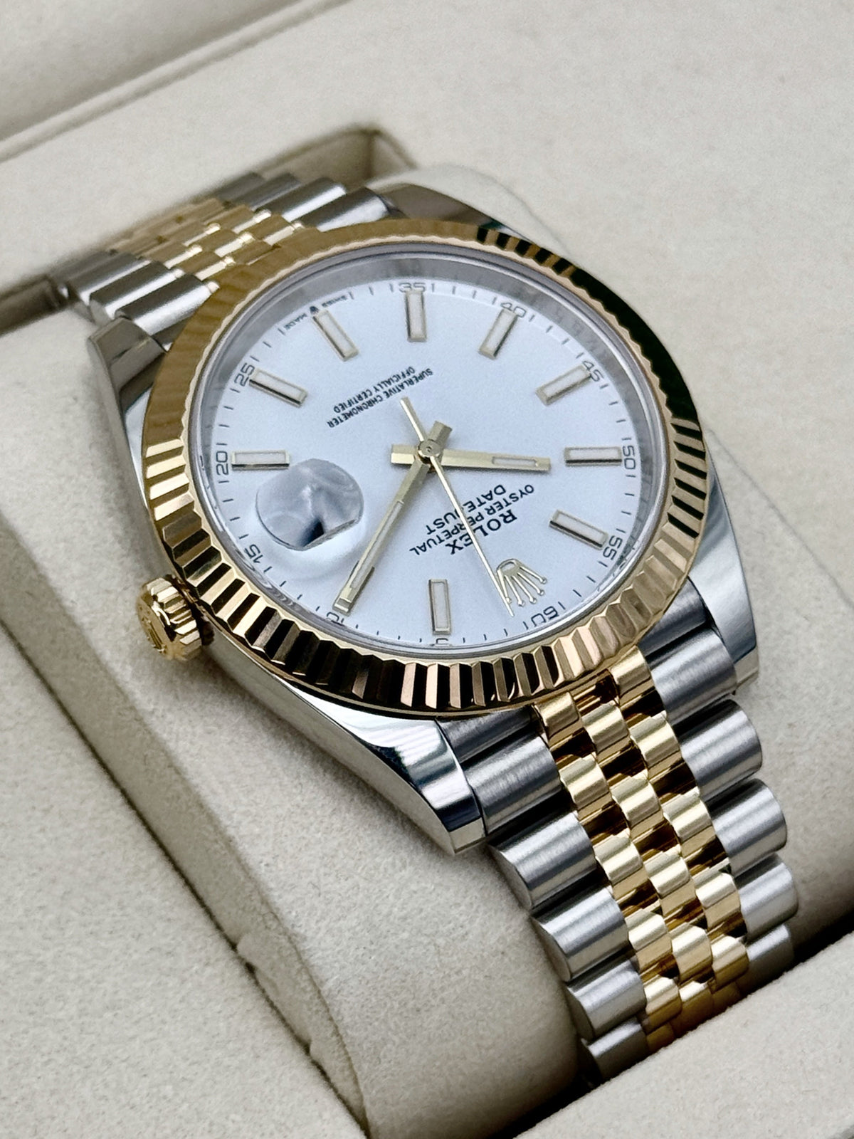 2025 Rolex Datejust 41mm 126333 Two-Tone Jubilee White Dial