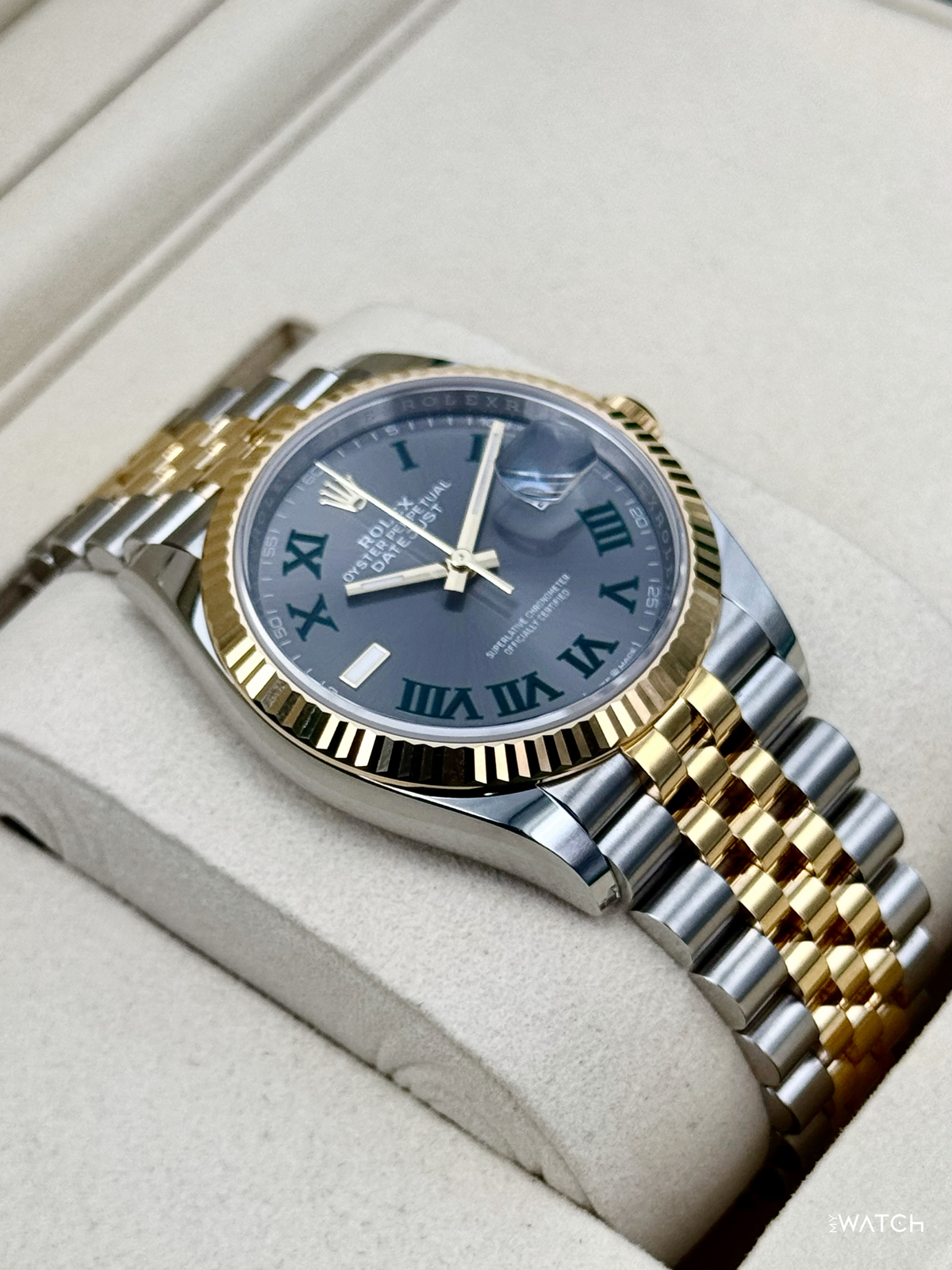 NEW 2026 Rolex Datejust 36mm 126233 Two-Tone Jubilee Wimbledon Dial