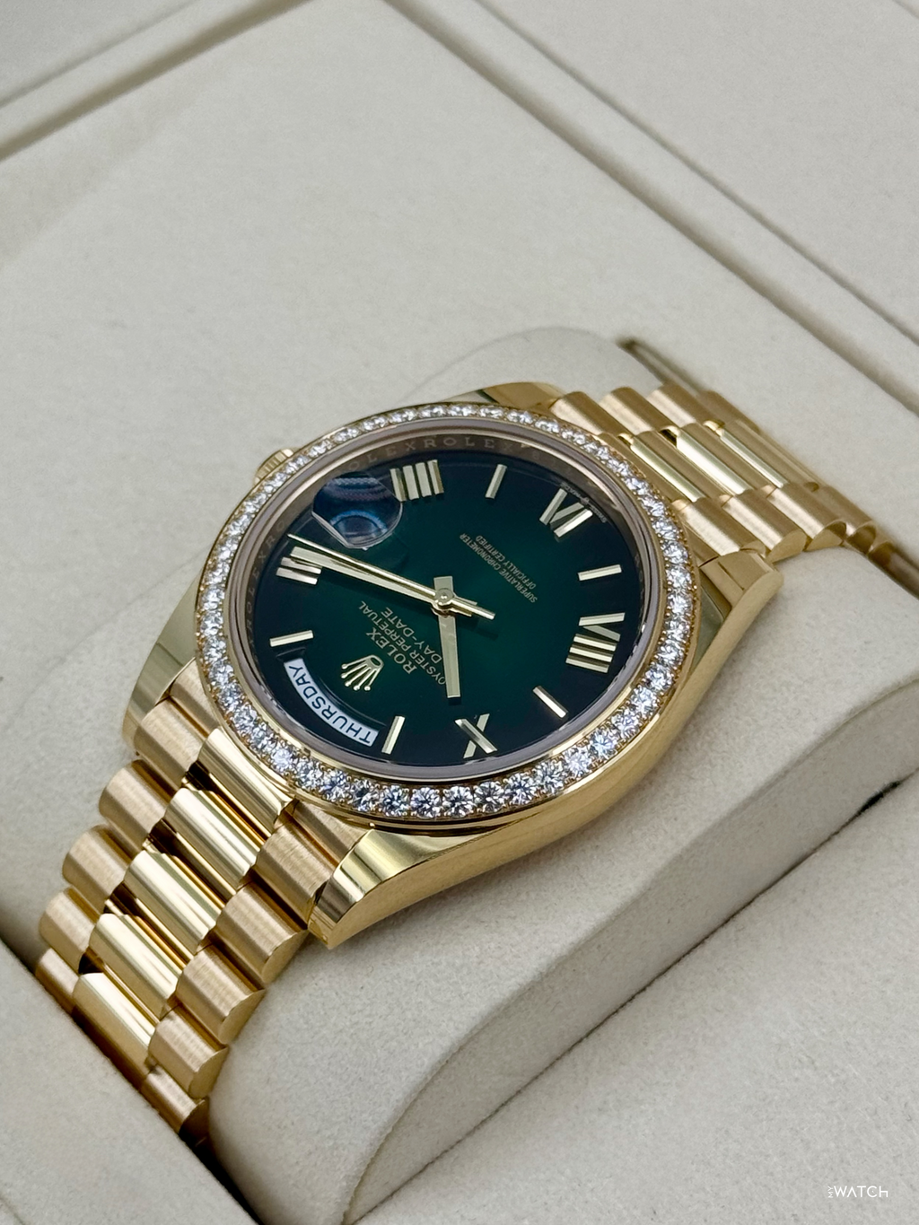 NEW 2026 Rolex Day-Date 40mm 228348RBR Presidential Green Dial