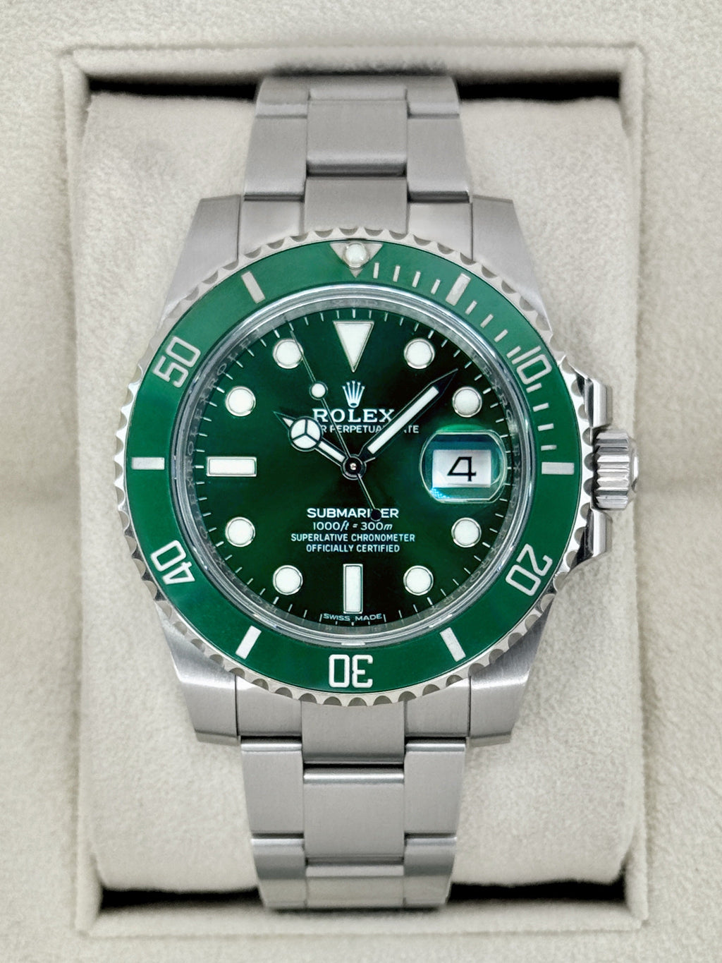 2020 Rolex Submariner “Hulk” 40mm 116610LV Green Dial