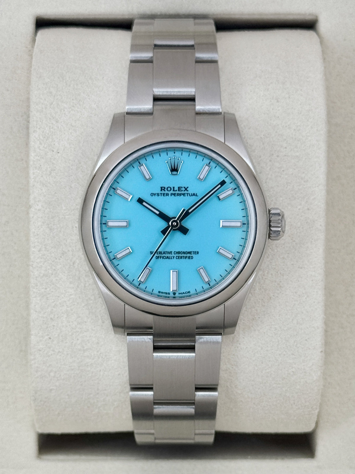 NEW 2026 Rolex Oyster Perpetual 31mm 277200 Turquoise Tiffany Blue Dial