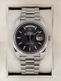 2020 Rolex Day-Date 40mm 228239 White Gold Rhodium Motif Dial