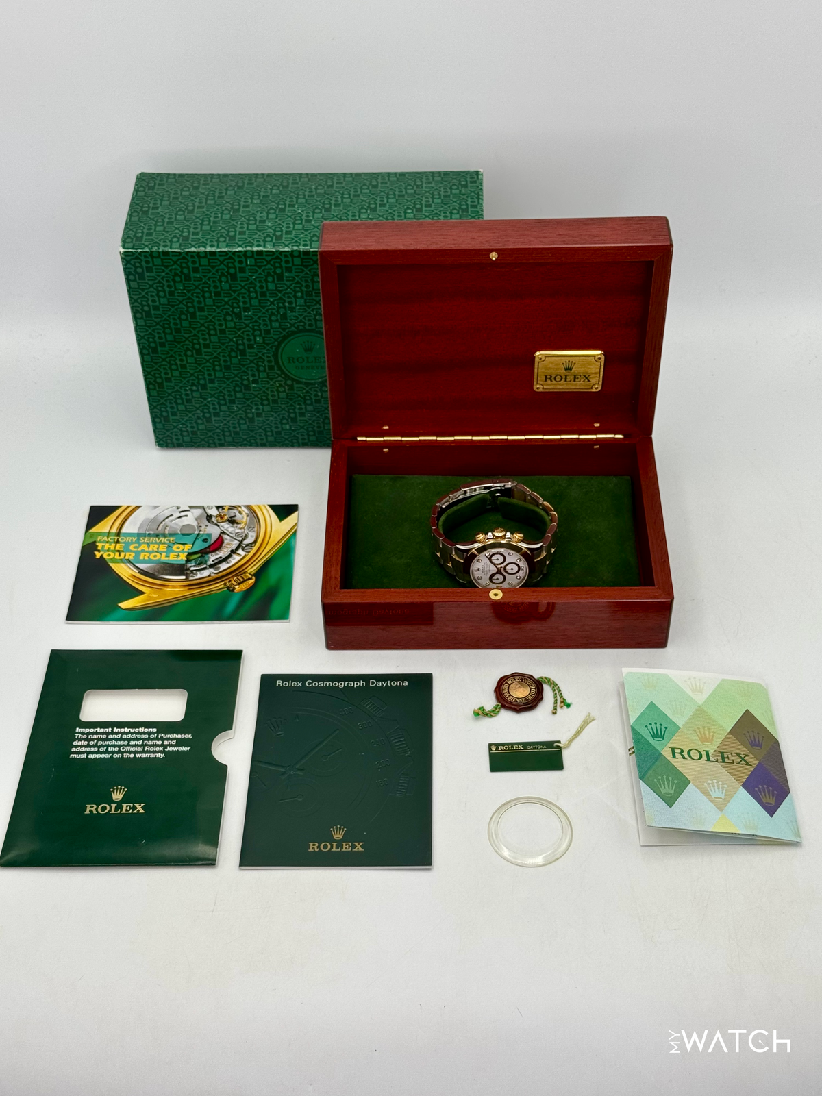 2005 Rolex Daytona 40mm 116523 Two-Tone White Diamond Dial (Collectors Set)