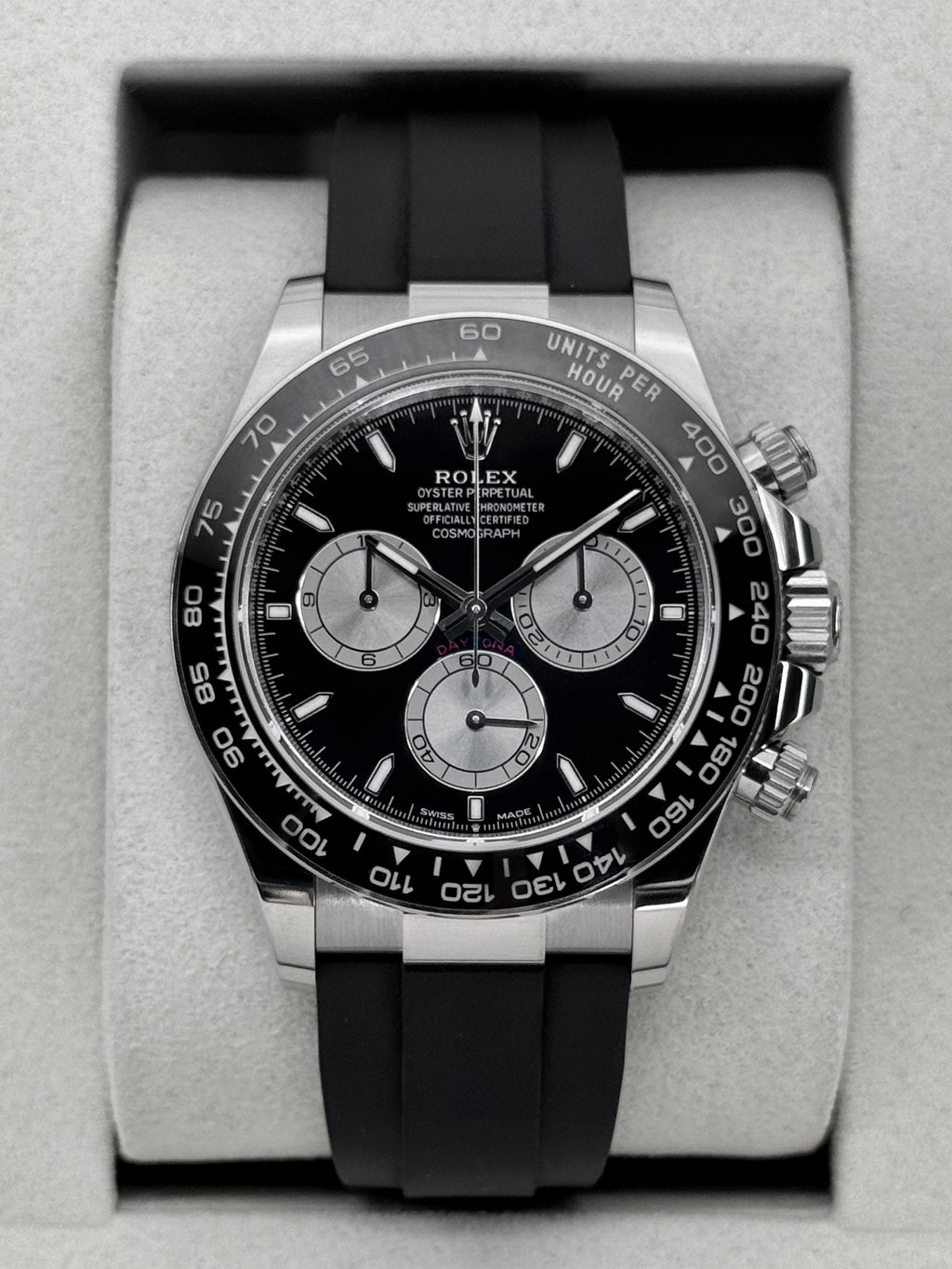 2024 Rolex Daytona Baby Le Mans 40mm 126519LN White Gold Oysterflex Black Dial
