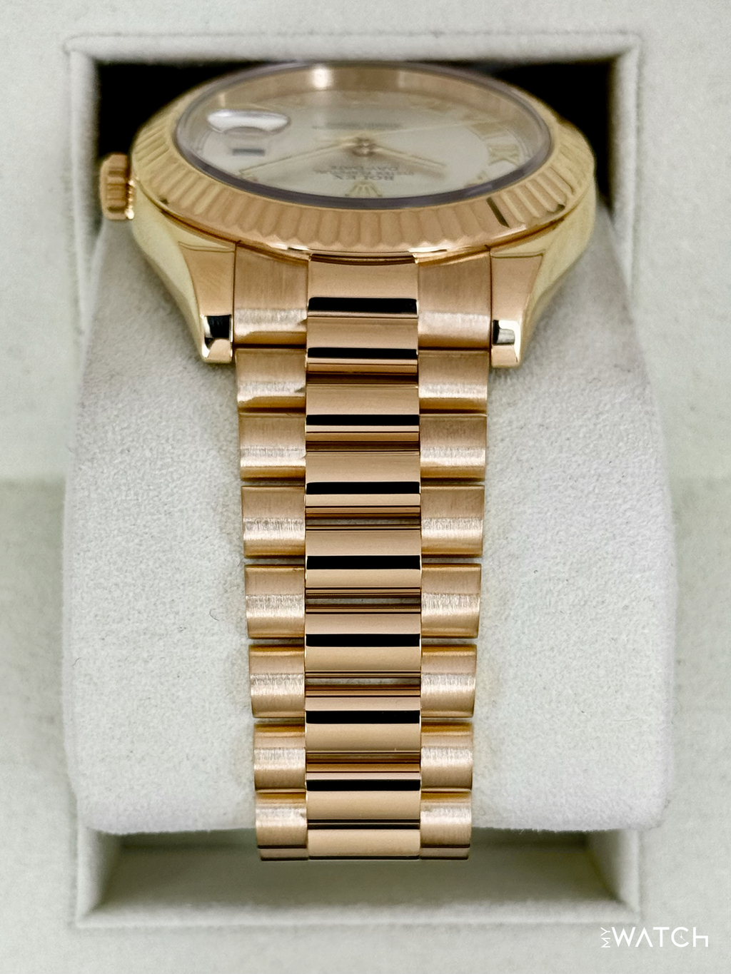 2012 Rolex Day-Date II 41mm 218238 Presidential Yellow Gold Silver Dial