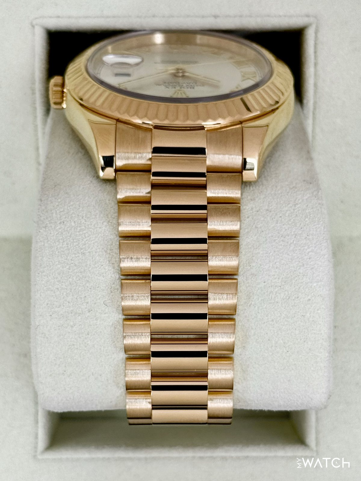 2012 Rolex Day-Date II 41mm 218238 Presidential Yellow Gold Silver Dial