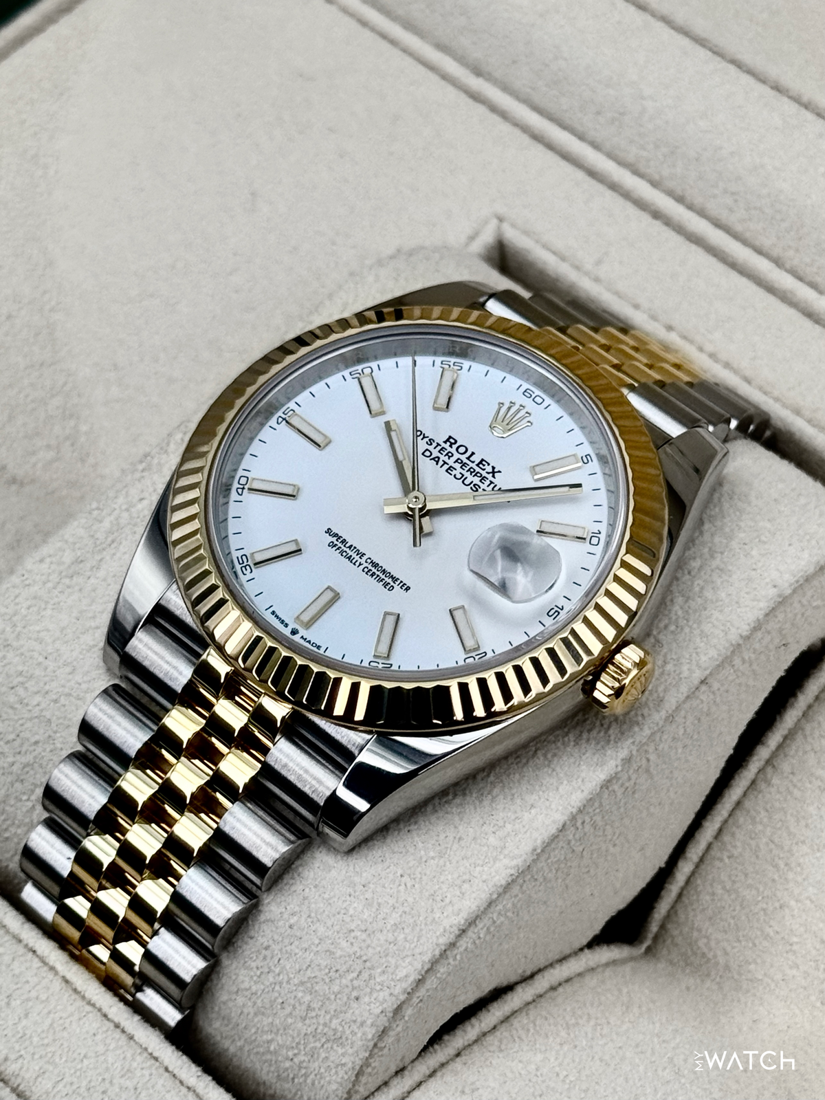2022 Rolex Datejust 41mm 126333 Two-Tone Jubilee White Dial