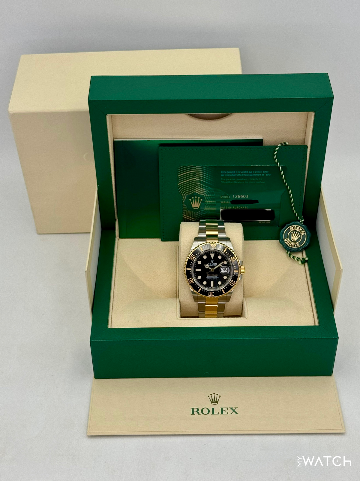 2022 Rolex Sea-Dweller 43mm 126603 Two-Tone Black Dial