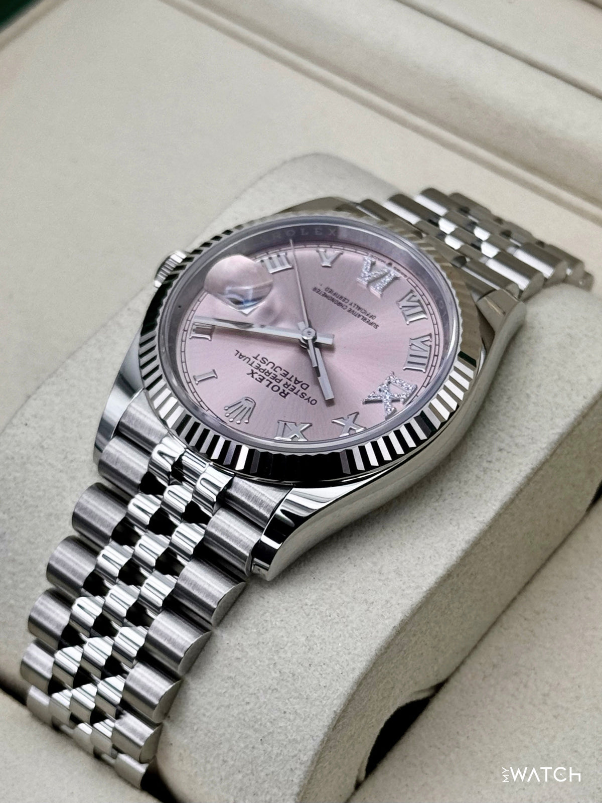 NEW 2026 Rolex Datejust 36mm 126234 Stainless Steel Jubilee Pink Diamond Dial