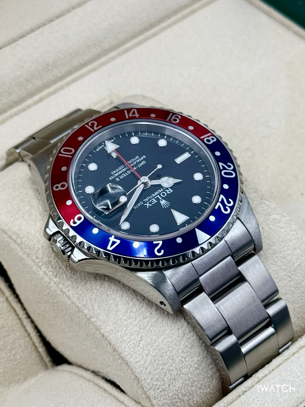 1997 Rolex GMT-Master II "Pepsi" 40mm 16710 Stainless Steel Oyster Black Dial