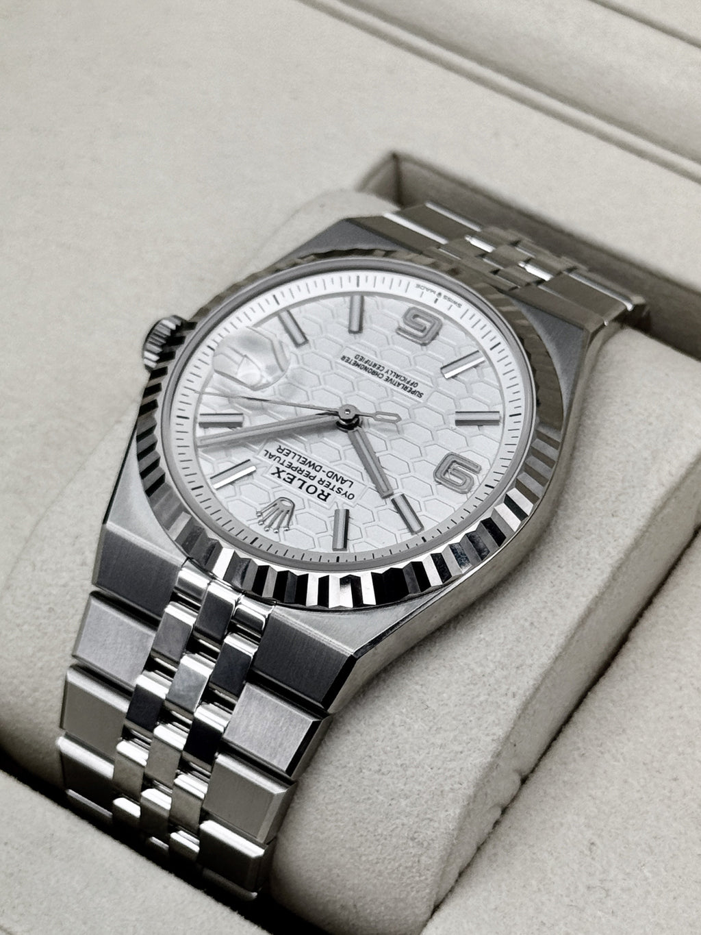 2026 Rolex Land-Dweller 40mm 127334 Stainless Steel Jubilee White Dial