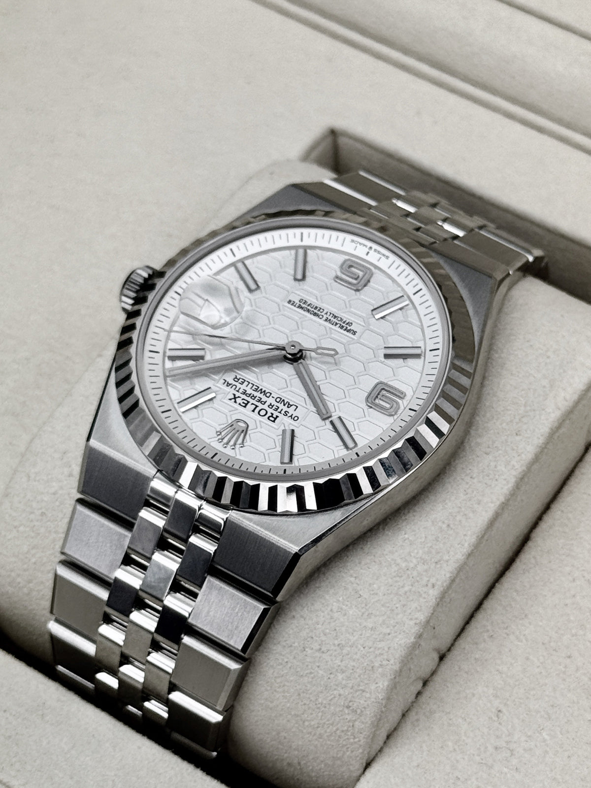 2026 Rolex Land-Dweller 40mm 127334 Stainless Steel Jubilee White Dial