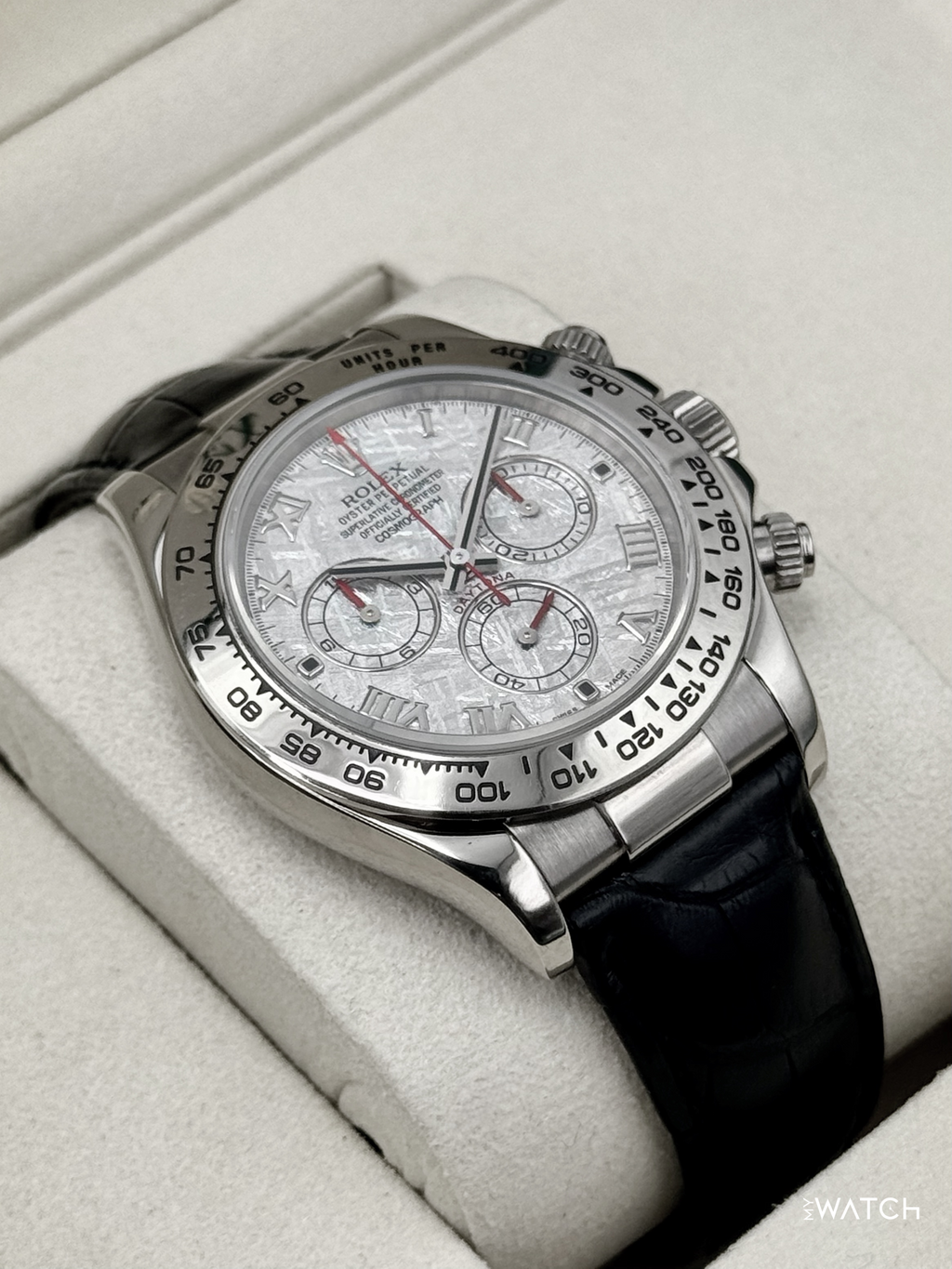 2002 Rolex Daytona 40mm 116519 White Gold Meteorite Dial