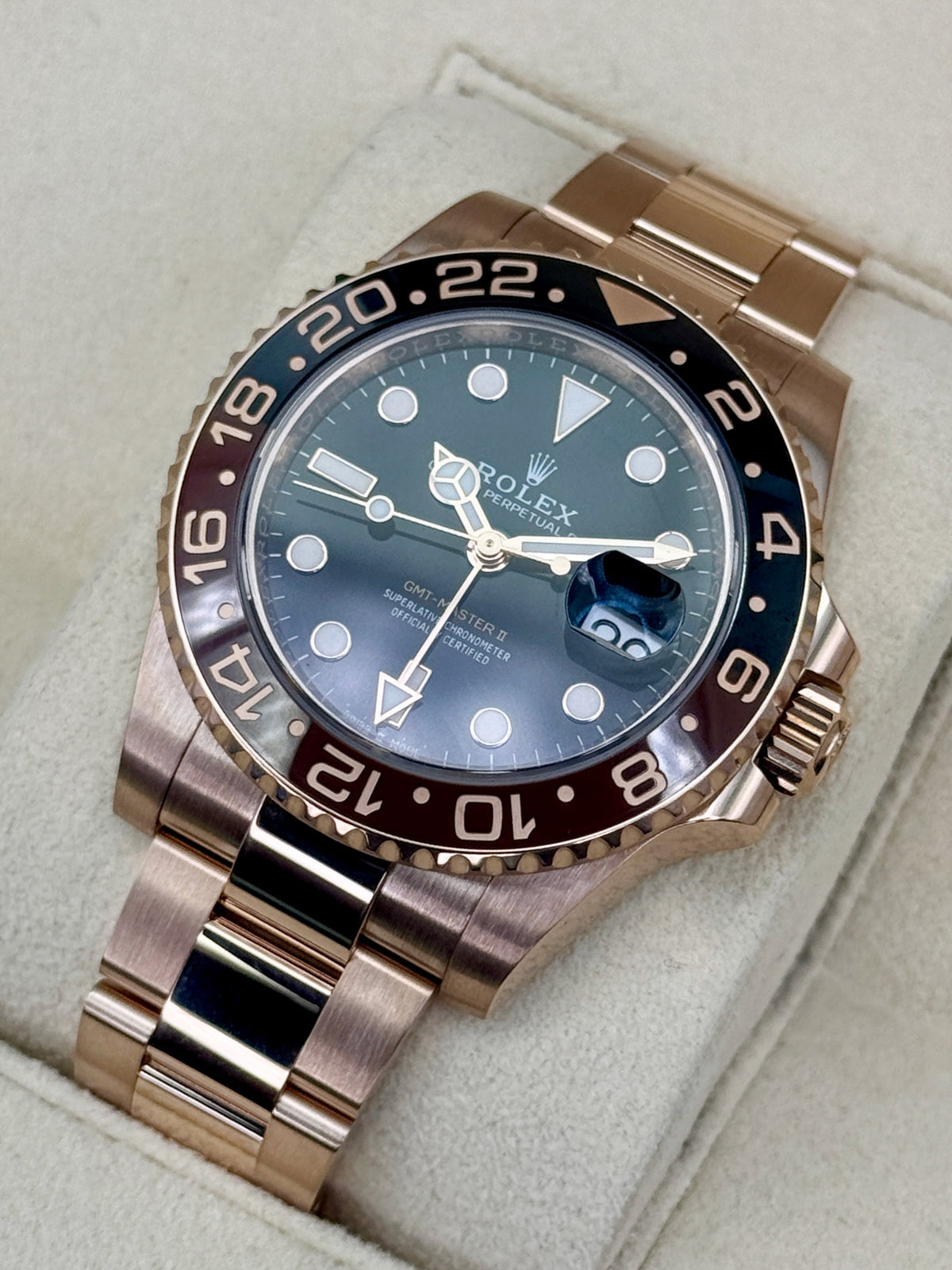 2024 Rolex GMT-Master II "Rootbeer" 40mm 126715CHNR Rose Gold