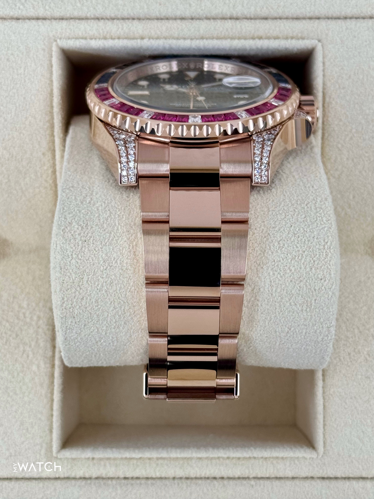 NOS 2021 Rolex GMT-Master II 40mm 126755SARU Pepsi Rose Gold Sapphire Ruby