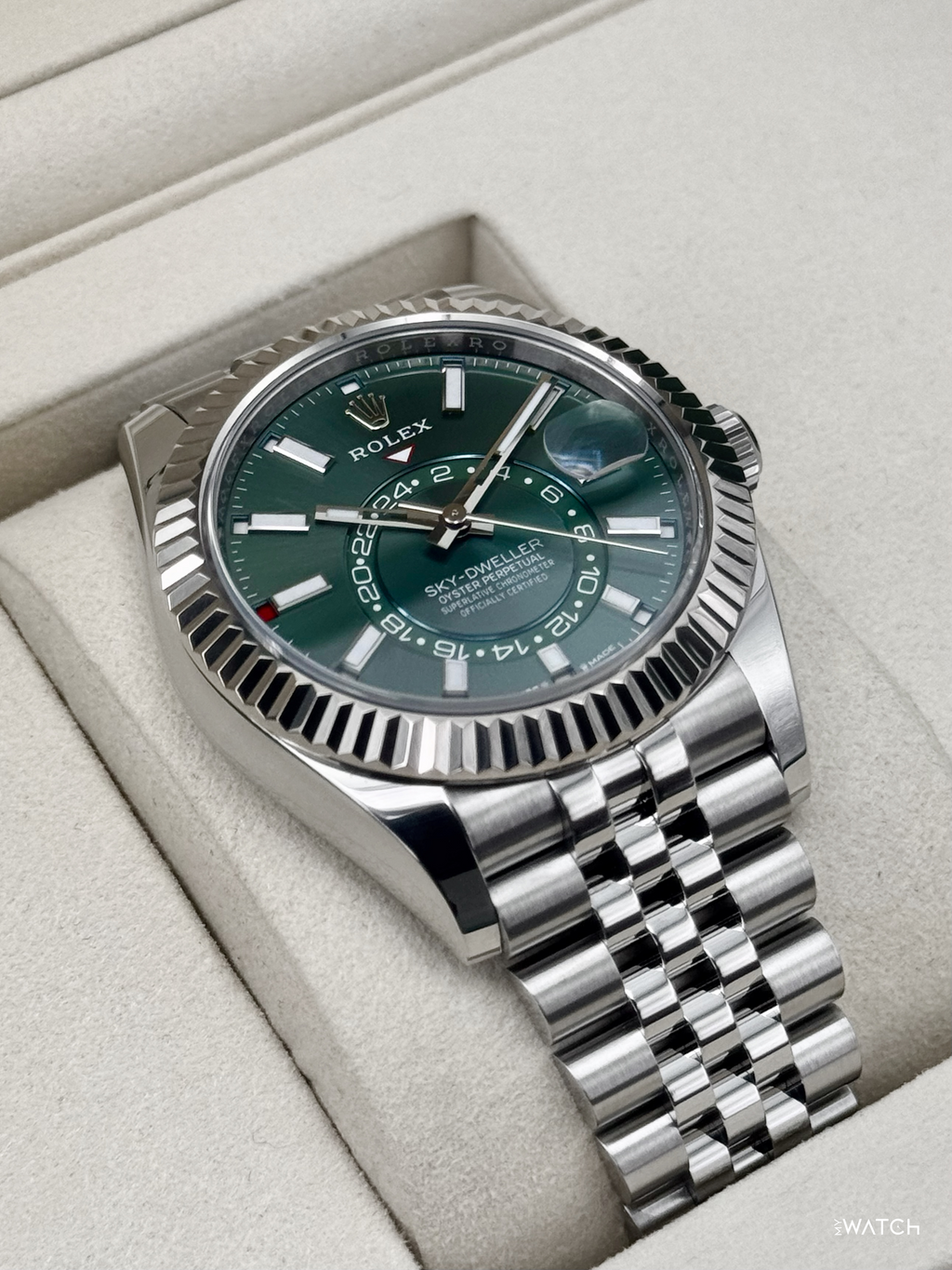2026 Rolex Sky-Dweller 42mm 336934 Stainless Steel Jubilee Green Dial